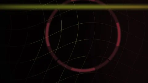 Abstract Digital Loading Circle Animation with Glowing Horizontal Scanning .. Stock Footage 341784017
