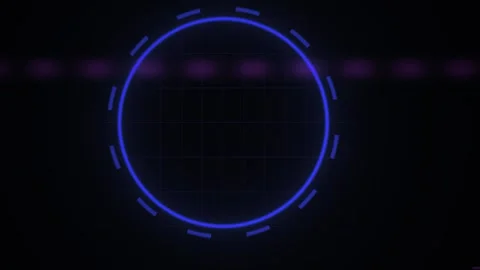 Abstract Digital Loading Circle Animation with Pulsing Light Effects. Stock Footage 341784078