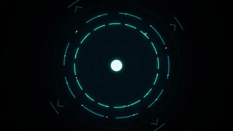 Abstract digital loading circle animation on dark background for modern tec.. Stock Footage 346003178