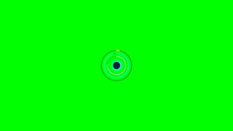 Abstract digital loading circle icon animation on a bright green background Stock Footage 340267249