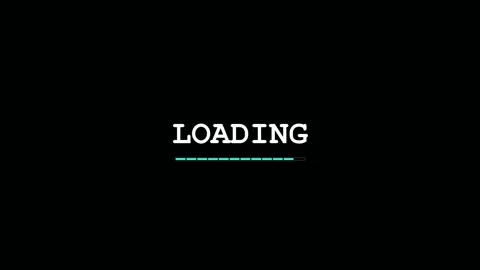 Abstract digital loading glitch effect on black background Stock Footage 345207838