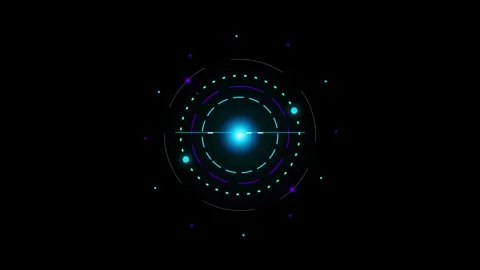 Abstract Digital Loading HUD Interface Background Stock Footage 346739537