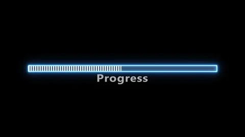 Abstract digital loading progress bar animation. Vídeos de archivo 332140372