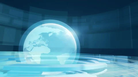 Abstract digital looped motion background with rotating earth globe. Stock Footage 87608394