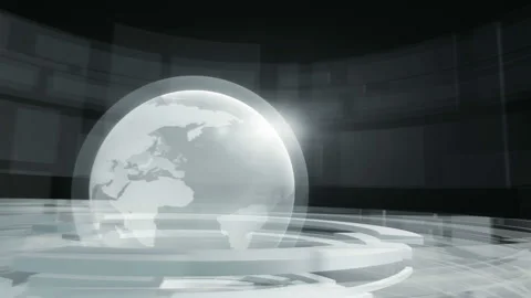 Abstract digital looped motion background with rotating earth globe. Stock Footage 87609663