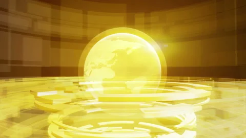 Abstract digital looped motion background with rotating earth globe. Stock Footage 87611292