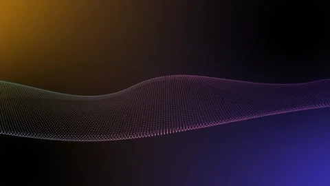 Abstract digital looped wave and particle animation with dotted background Stock Footage 319767500