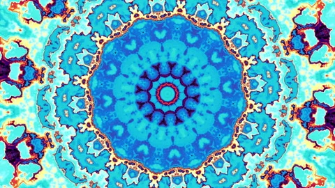 Abstract Digital Mandala Geometry Multicolor Kaleidoscope Flower Loop 4K An Stock Footage 337324255