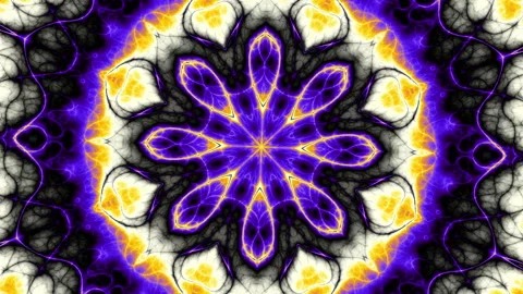 Abstract Digital Mandala Geometry Multicolor Kaleidoscope Flower Loop 4K An Stock Footage 337325399