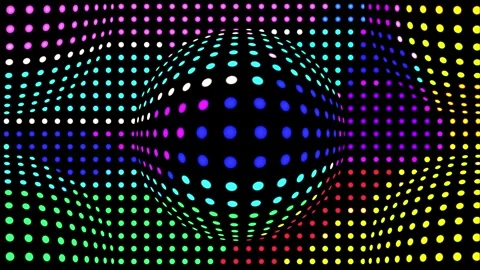 Abstract digital many small dots pattern big ball sphere. shiny bright wall  Stock Footage 248055188