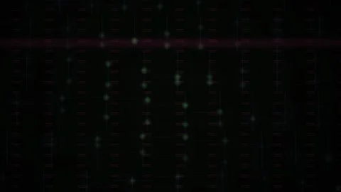 Abstract Digital Matrix Background with Falling Glowing Particles and Data .. Stock Footage 341778926