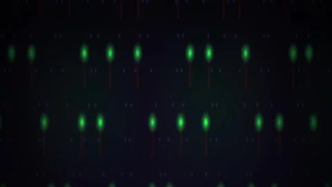 Abstract Digital Matrix Background with Glowing Green Binary Code Data Stream Stock Footage 340505073