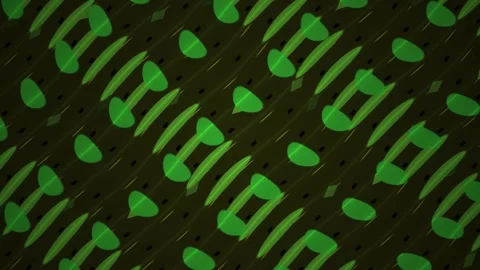 Abstract Digital Matrix Background with Glowing Green Geometric Patterns. Stock Footage 340505228