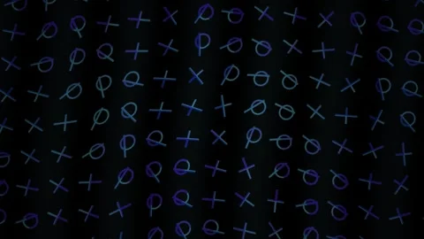 Abstract Digital Matrix Background with Glowing Symbols and Data Flow. Stock Footage 341784299