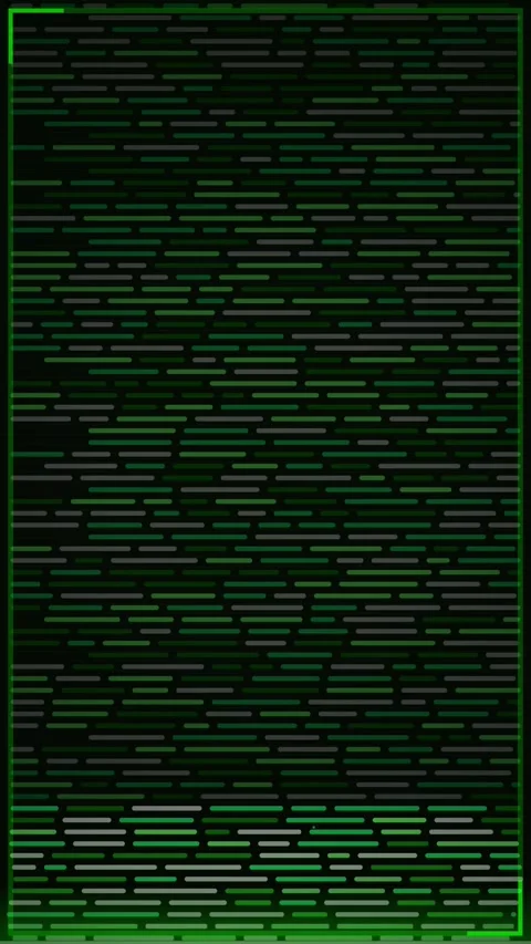 Abstract Digital Matrix Code Background with Green Glowing Data Lines Stock Footage 346202759