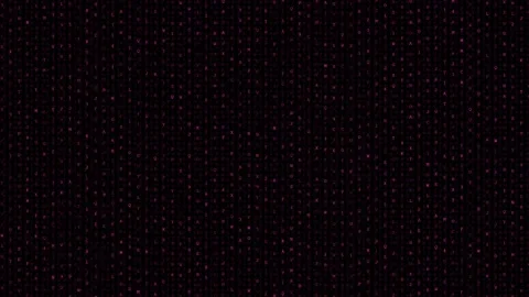 Abstract digital matrix code with red dots on black background Stock Footage 336473010