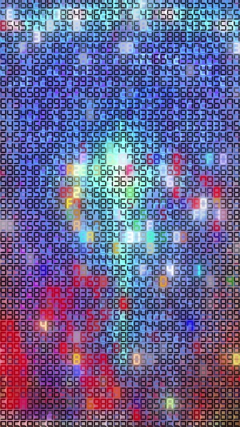 Abstract digital matrix with flowing data numbers Stock Footage 346400725
