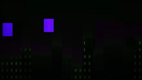 Abstract Digital Matrix with Glowing Purple Squares and Data Patterns. Stock Footage 334448356