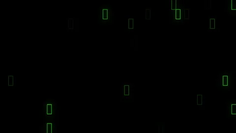 Abstract digital matrix green code square blocks Stock Footage 337205553