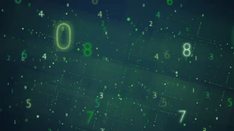 Abstract Digital Matrix Of Numbers, Data Stream Flow Stock Footage 318650627