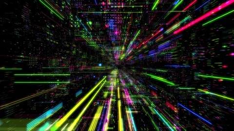 Abstract digital matrix particles grid virtual reality Stock Footage 87786813