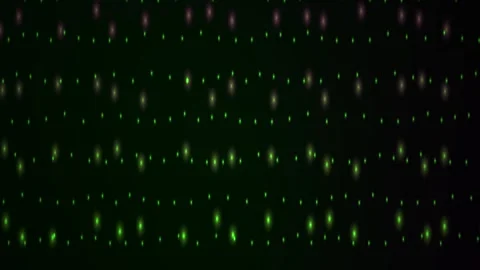 Abstract Digital Matrix Rain Effect with Glowing Green Particles and Data S.. Stock Footage 340505387