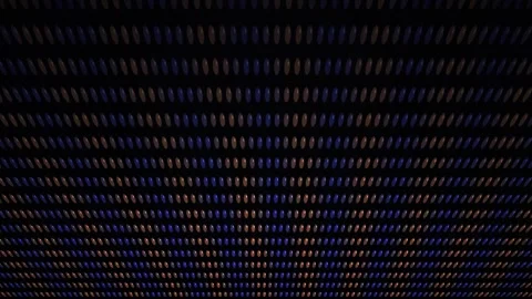 Abstract digital matrix screen background with blue and orange LED pixel gr.. Stock Footage 346326395