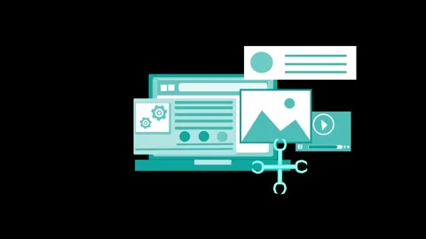 Abstract Digital Media Elements Animation Stock Footage 315187540