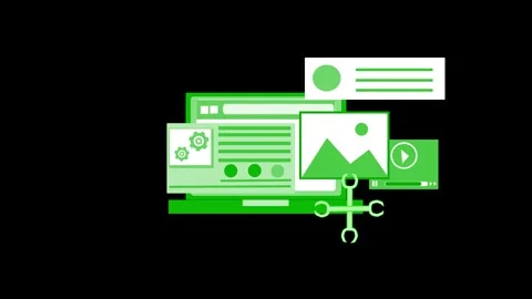 Abstract Digital Media Elements Animation Stock-Footage 315187547