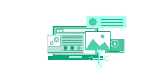 Abstract Digital Media Elements Animation Stock Footage 315187563