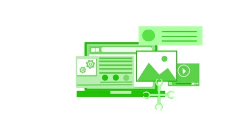 Abstract Digital Media Elements Animation Stock Footage 315187566