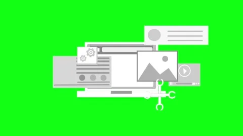 Abstract Digital Media Elements Animation Stock Footage 315187574