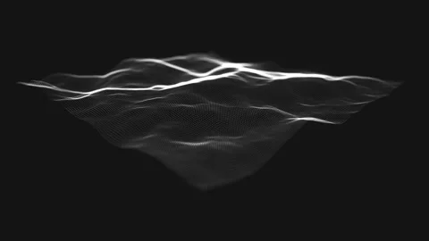 Abstract Digital Mesh Waving Background Loop Stock Footage 327134809