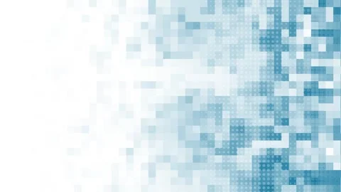 Abstract Digital Mosaic Background with Fading Squares and Blue Tones. Video stock 320462881