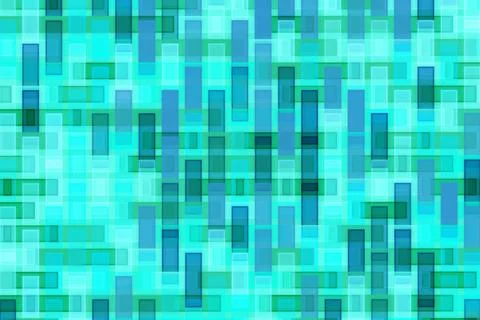 Abstract digital mosaic pattern with blue green shades Stock Illustration