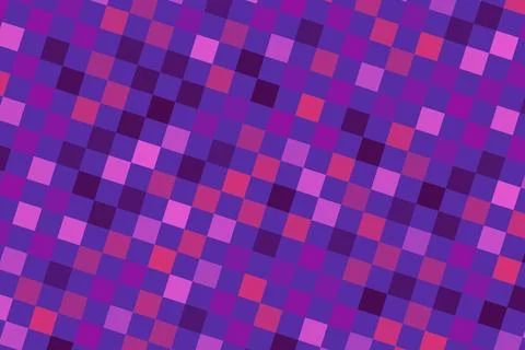 Abstract digital mosaic pattern with purple pink and red colors Stock Illustration