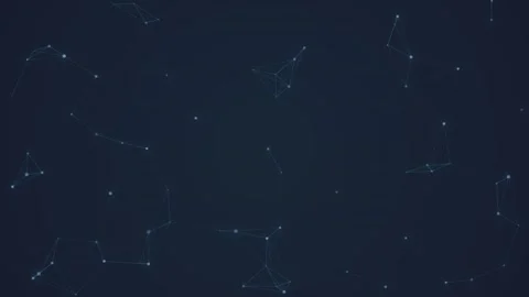 Abstract digital motion background with blue glowing dots and lines connect.. Stock Footage 340917614