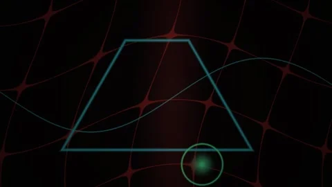 Abstract Digital Motion Background Featuring Geometric Shapes and Glowing L.. Stock Footage 340505463