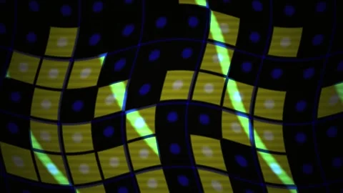 Abstract Digital Motion Background Featuring Glowing Geometric Grid Pattern.. Stock Footage 340505844