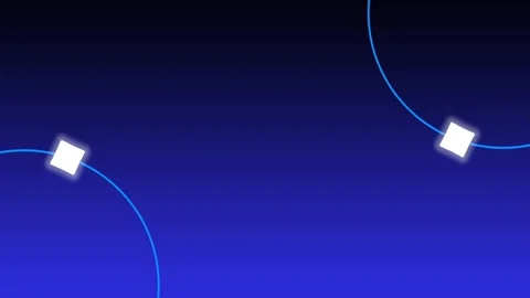 Abstract Digital Motion Background with Glowing Squares and Curved Lines. Stock Footage 340036473