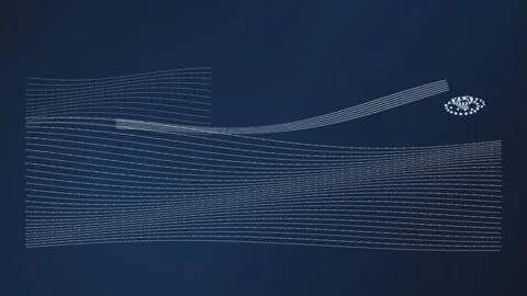 Abstract digital motion background showing flowing particles and white dott.. Stock-Footage 341096666