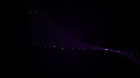 Abstract digital motion background showing flowing grid waves with glowing .. Vidéo 345896646