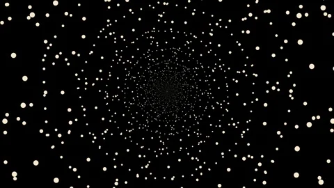Abstract digital motion background with swirling glowing dots tunnel effect Stock Footage 336468066