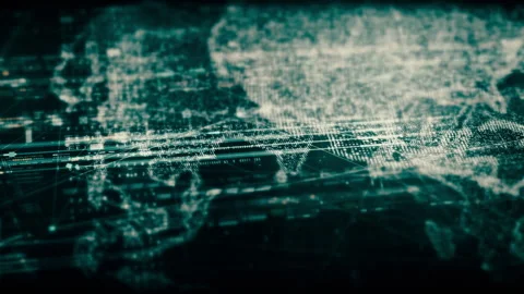 Abstract Digital Motion Background for VR and Sci-Fi Tech Concepts Stock Footage 312039233