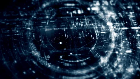 Abstract Digital Motion Background for VR and Sci-Fi Tech Concepts Stock Footage 312059815