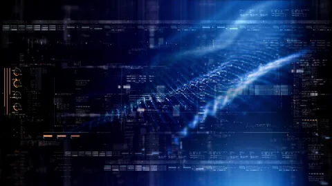 Abstract Digital Motion Background for VR and Sci-Fi Tech Concepts Stock Footage 313103824