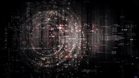 Abstract Digital Motion Background for VR and Sci-Fi Tech Concepts Stock Footage 313106948