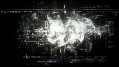 Abstract Digital Motion Background for VR and Sci-Fi Tech Concepts Stock Footage 313107506