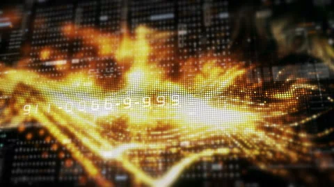 Abstract Digital Motion Background for VR and Sci-Fi Tech Concepts Stock Footage 313108723