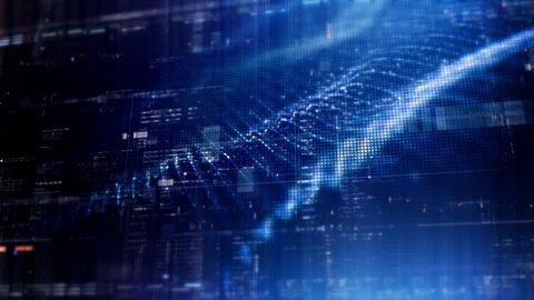 Abstract Digital Motion Background for VR and Sci-Fi Tech Concepts Stock Footage 313109290